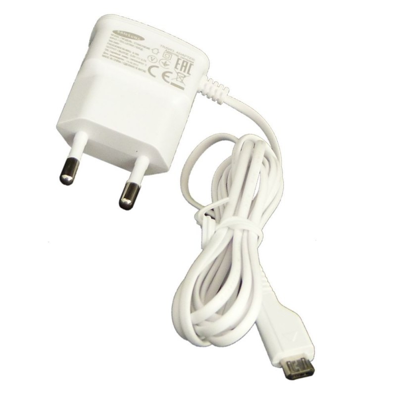 CARICABATTERIE CON CAVO MICRO USB SAMSUNG BIANCO (ETA0U10EWE)