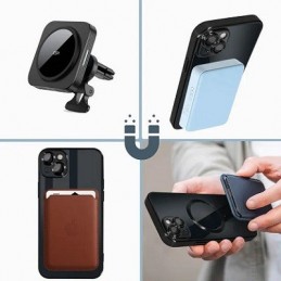 COVER PROTEZIONE APPLE IPHONE 11 PRO - MAGSAFE TPU TRASPARENTE/NERO (CON PROTEZIONE FOTOCAMERA)