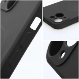 COVER PROTEZIONE APPLE IPHONE 11 PRO MAX - MAGSAFE SILICONE NERO (CON PROTEZIONE FOTOCAMERA)