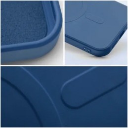 COVER PROTEZIONE APPLE IPHONE 11 PRO MAX - MAGSAFE SILICONE BLU (CON PROTEZIONE FOTOCAMERA)