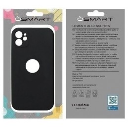 COVER PROTEZIONE APPLE IPHONE 11 - SOFT SILICONE NERO (CON PROTEZIONE FOTOCAMERA E FORO PER IL LOGO)