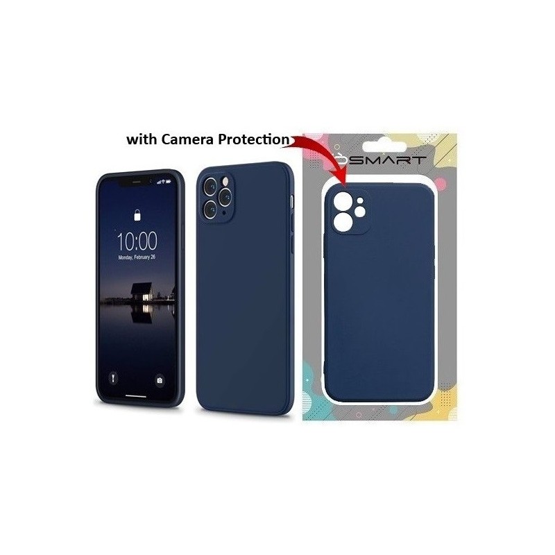 COVER PROTEZIONE APPLE IPHONE 11 - SILICONE DARK BLU (CON PROTEZIONE FOTOCAMERA)