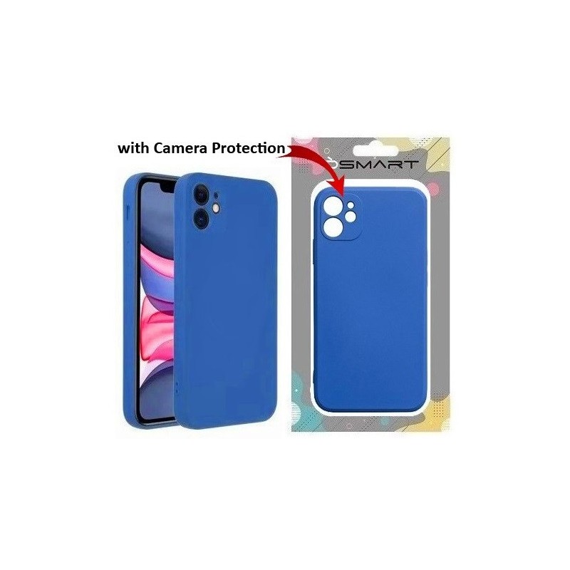 COVER PROTEZIONE APPLE IPHONE 11 PRO - SILICONE BLU (CON PROTEZIONE FOTOCAMERA)