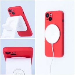 COVER PROTEZIONE APPLE IPHONE 11 PRO - MAGSAFE SILICONE ROSSO (CON PROTEZIONE FOTOCAMERA)