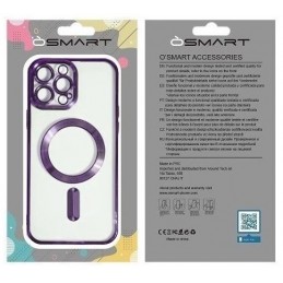 COVER PROTEZIONE APPLE IPHONE 11 PRO MAX - MAGSAFE TPU TRASPARENTE/VIOLA (CON PROTEZIONE FOTOCAMERA)