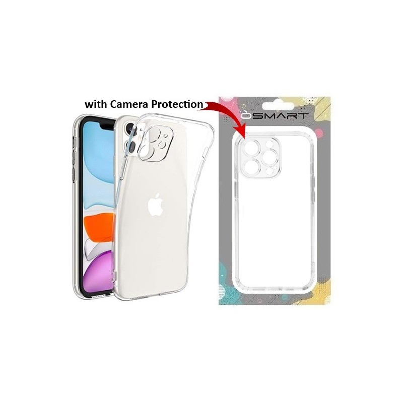 COVER PROTEZIONE APPLE IPHONE 12 - TPU TRASPARENTE (CON PROTEZIONE FOTOCAMERA)