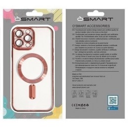 COVER PROTEZIONE APPLE IPHONE 12 - MAGSAFE TPU TRASPARENTE/ROSA GOLD (CON PROTEZIONE FOTOCAMERA)