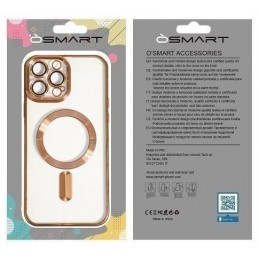 COVER PROTEZIONE APPLE IPHONE 13 - MAGSAFE TPU TRASPARENTE/GOLD (CON PROTEZIONE FOTOCAMERA)