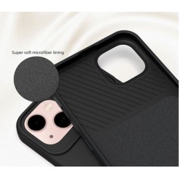 COVER PROTEZIONE APPLE IPHONE 12 PRO MAX - SLIDE SILICONE NERO