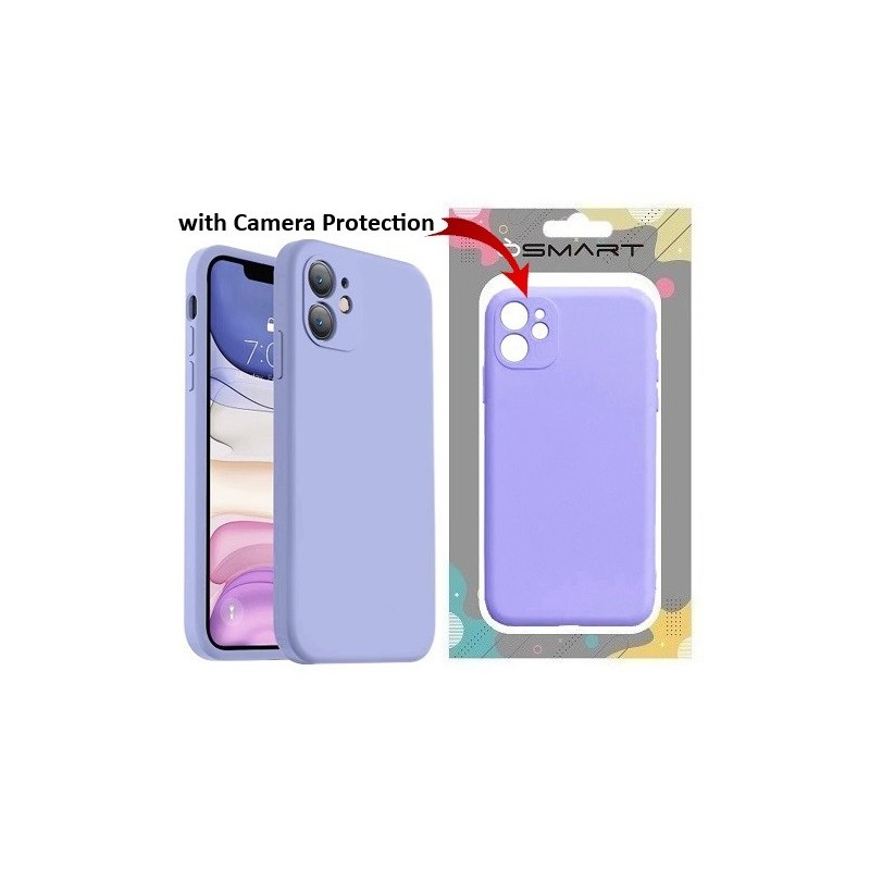 COVER PROTEZIONE APPLE IPHONE 12 PRO MAX - SILICONE LAVANDA (CON PROTEZIONE FOTOCAMERA)