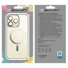 COVER PROTEZIONE APPLE IPHONE 12 PRO MAX - MAGSAFE TPU TRASPARENTE/SILVER (CON PROTEZIONE FOTOCAMERA)