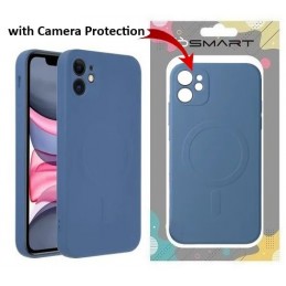 COVER PROTEZIONE APPLE IPHONE 15 - MAGSAFE SILICONE BLU (CON PROTEZIONE FOTOCAMERA)