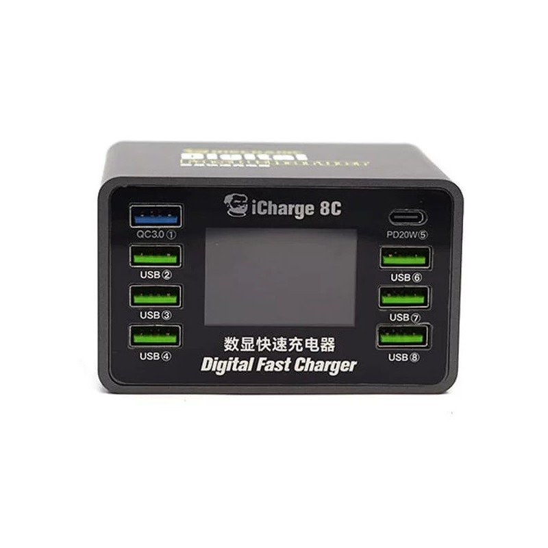 STAZIONE DI RICARICA 8 PORTE USB 50W MECHANIC iCHARGE 8C