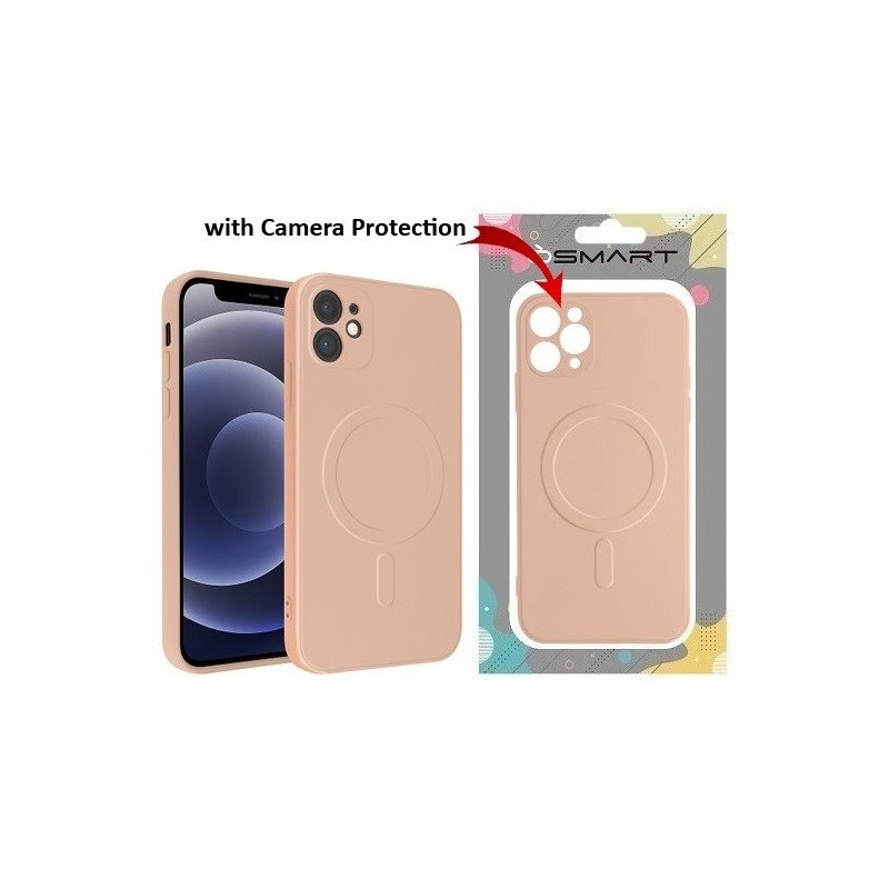 COVER PROTEZIONE APPLE IPHONE 14 PRO - MAGSAFE SILICONE ROSA (CON PROTEZIONE FOTOCAMERA)