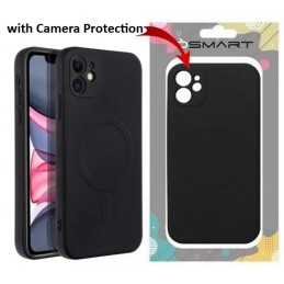 COVER PROTEZIONE APPLE IPHONE 13 PRO MAX - MAGSAFE SILICONE NERO (CON PROTEZIONE FOTOCAMERA)