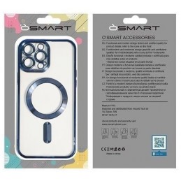 COVER PROTEZIONE APPLE IPHONE 14 PRO MAX - MAGSAFE TPU TRASPARENTE/BLU (CON PROTEZIONE FOTOCAMERA)