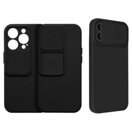 COVER PROTEZIONE APPLE IPHONE XS MAX - SLIDE SILICONE NERO