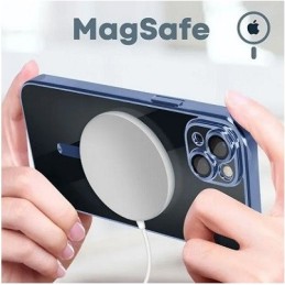 COVER PROTEZIONE APPLE IPHONE 13 PRO - MAGSAFE TPU TRASPARENTE/BLU (CON PROTEZIONE FOTOCAMERA)