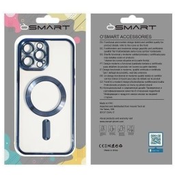 COVER PROTEZIONE APPLE IPHONE 16 PRO MAX - MAGSAFE TPU TRASPARENTE/BLU (CON PROTEZIONE FOTOCAMERA)