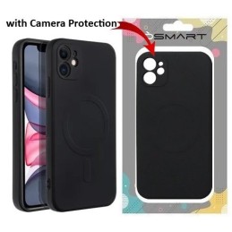 COVER PROTEZIONE APPLE IPHONE 15 PRO MAX - MAGSAFE SILICONE NERO (CON PROTEZIONE FOTOCAMERA)