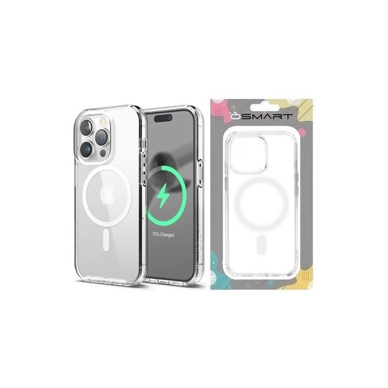 COVER PROTEZIONE APPLE IPHONE 16 PRO - MAGSAFE TPU TRASPARENTE/BIANCO