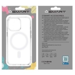 COVER PROTEZIONE APPLE IPHONE 16 PRO - MAGSAFE TPU TRASPARENTE/BIANCO