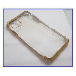 COVER PROTEZIONE SAMSUNG A50 SM-A505 - TPU TRASPARENTE/ORO