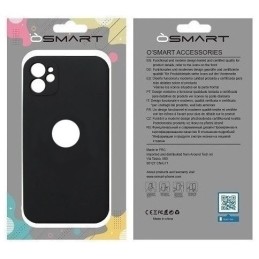 COVER PROTEZIONE APPLE IPHONE 13 MINI - SOFT SILICONE NERO (CON PROTEZIONE FOTOCAMERA E FORO PER IL LOGO)