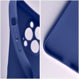 COVER PROTEZIONE APPLE IPHONE 13 - SOFT SILICONE DARK BLU (CON PROTEZIONE FOTOCAMERA E FORO PER IL LOGO)