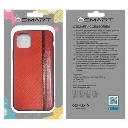 COVER PROTEZIONE APPLE IPHONE 11 PRO MAX - ECOPELLE ROSSO NERO