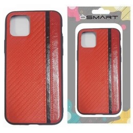 COVER PROTEZIONE APPLE IPHONE 11 PRO - ECOPELLE ROSSO NERO