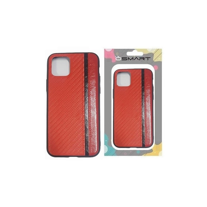 COVER PROTEZIONE APPLE IPHONE 11 PRO - ECOPELLE ROSSO NERO