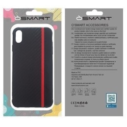 COVER PROTEZIONE APPLE IPHONE 11 - ECOPELLE NERO ROSSO