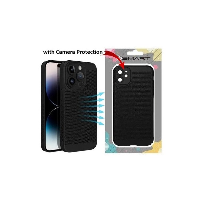 COVER PROTEZIONE APPLE IPHONE 16 PLUS - TRASPIRANTE TPU NERO (CON PROTEZIONE FOTOCAMERA)