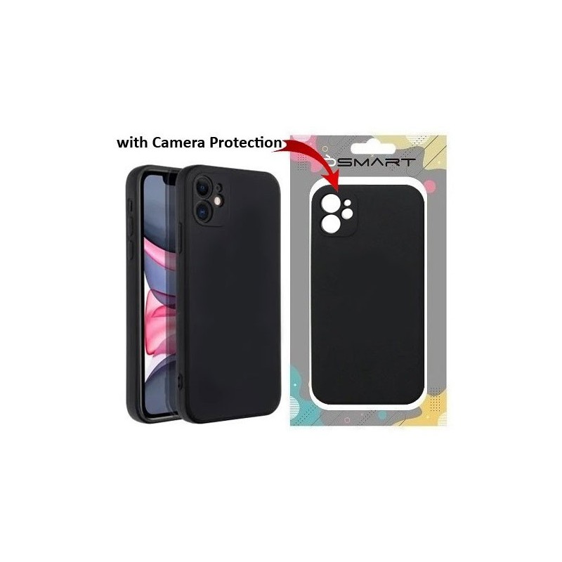 COVER PROTEZIONE APPLE IPHONE 16 - SILICONE NERO (CON MICROFIBRA ANTIGRAFFIO E PROTEZIONE FOTOCAMERA)