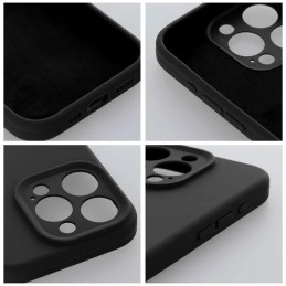 COVER PROTEZIONE APPLE IPHONE 16 - SILICONE NERO (CON MICROFIBRA ANTIGRAFFIO E PROTEZIONE FOTOCAMERA)