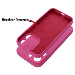 COVER PROTEZIONE APPLE IPHONE 16 PRO MAX - SILICONE FUKSIA (CON MICROFIBRA ANTIGRAFFIO E PROTEZIONE FOTOCAMERA)