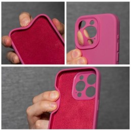 COVER PROTEZIONE APPLE IPHONE 16 PRO MAX - SILICONE FUKSIA (CON MICROFIBRA ANTIGRAFFIO E PROTEZIONE FOTOCAMERA)