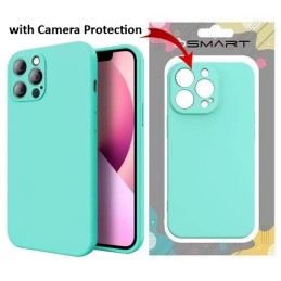 COVER PROTEZIONE APPLE IPHONE 16 PRO MAX - SILICONE VERDE MENTA (CON MICROFIBRA ANTIGRAFFIO E PROTEZIONE FOTOCAMERA)