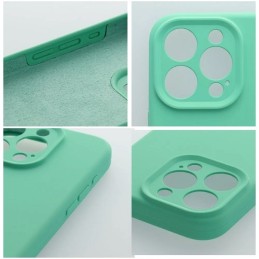 COVER PROTEZIONE APPLE IPHONE 16 PRO - SILICONE VERDE MENTA (CON MICROFIBRA ANTIGRAFFIO E PROTEZIONE FOTOCAMERA)