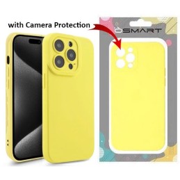 COVER PROTEZIONE APPLE IPHONE 16 - SILICONE GIALLO LEMON (CON MICROFIBRA ANTIGRAFFIO E PROTEZIONE FOTOCAMERA)