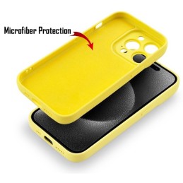 COVER PROTEZIONE APPLE IPHONE 16 - SILICONE GIALLO LEMON (CON MICROFIBRA ANTIGRAFFIO E PROTEZIONE FOTOCAMERA)