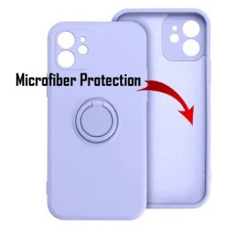 COVER PROTEZIONE APPLE IPHONE 16 PLUS - SILICONE RING VIOLA (CON ANELLO SUPPORTO E PROTEZIONE FOTOCAMERA)