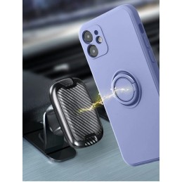 COVER PROTEZIONE APPLE IPHONE 16 PLUS - SILICONE RING VIOLA (CON ANELLO SUPPORTO E PROTEZIONE FOTOCAMERA)