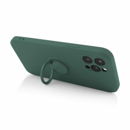 COVER PROTEZIONE APPLE IPHONE 16 PLUS- SILICONE RING VERDE MILITARE (CON ANELLO SUPPORTO E PROTEZIONE FOTOCAMERA)