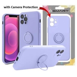 COVER PROTEZIONE APPLE IPHONE 16 PRO - SILICONE RING VIOLA (CON ANELLO SUPPORTO E PROTEZIONE FOTOCAMERA)