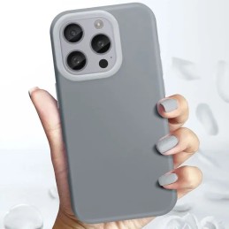 COVER PROTEZIONE APPLE IPHONE 11 PRO MAX - SILICONE LIGHT GREY (CON MICROFIBRA ANTIGRAFFIO)