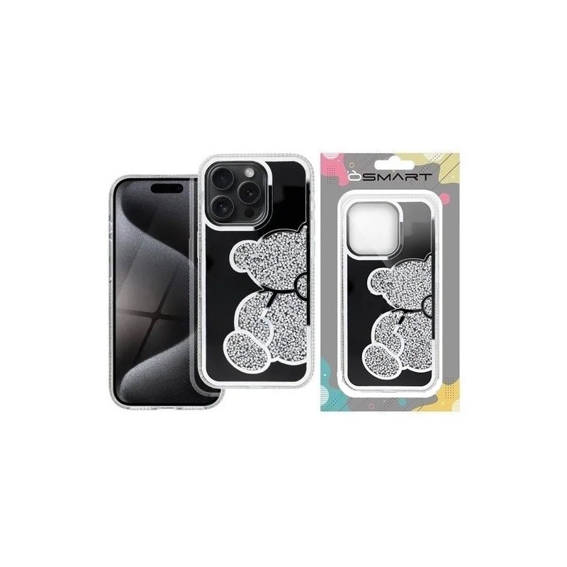 COVER PROTEZIONE APPLE IPHONE 16 - TPU ORSETTO ARGENTO