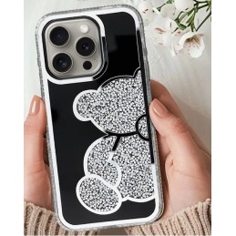 COVER PROTEZIONE APPLE IPHONE 16 - TPU ORSETTO ARGENTO