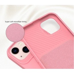 COVER PROTEZIONE APPLE IPHONE 14 PRO MAX - SLIDE SILICONE ROSA